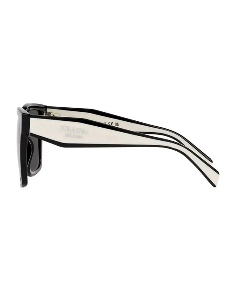 Prada PR 24ZS 1AB5S0 womens square sunglasses black plastic frame and grey lenses - Image 3
