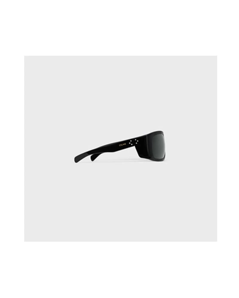 BLACK FRAME 54 SUNGLASSES IN ACETATE MASK FRAME SMOKE LENSES - Image 3