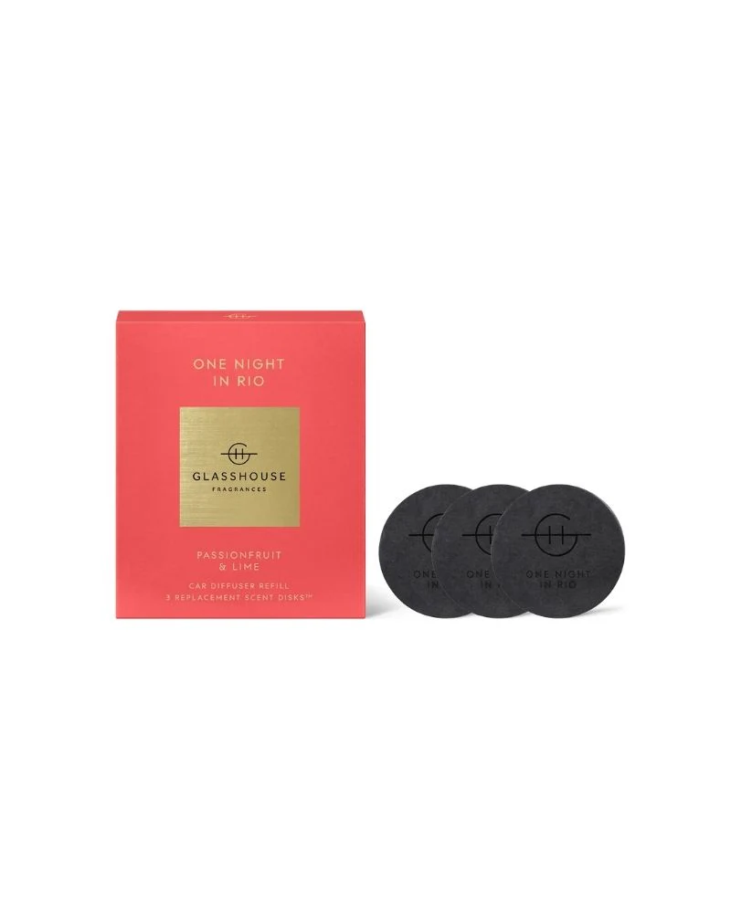 3 Replacement Scent Disks for Car Diffuser - One Night In Rio