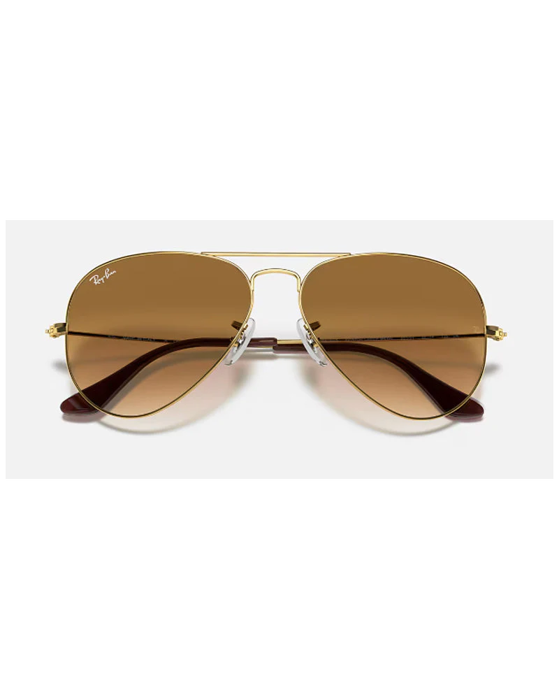 AVIATOR GRADIENT Sunglasses in Gold and Brown - Image 3