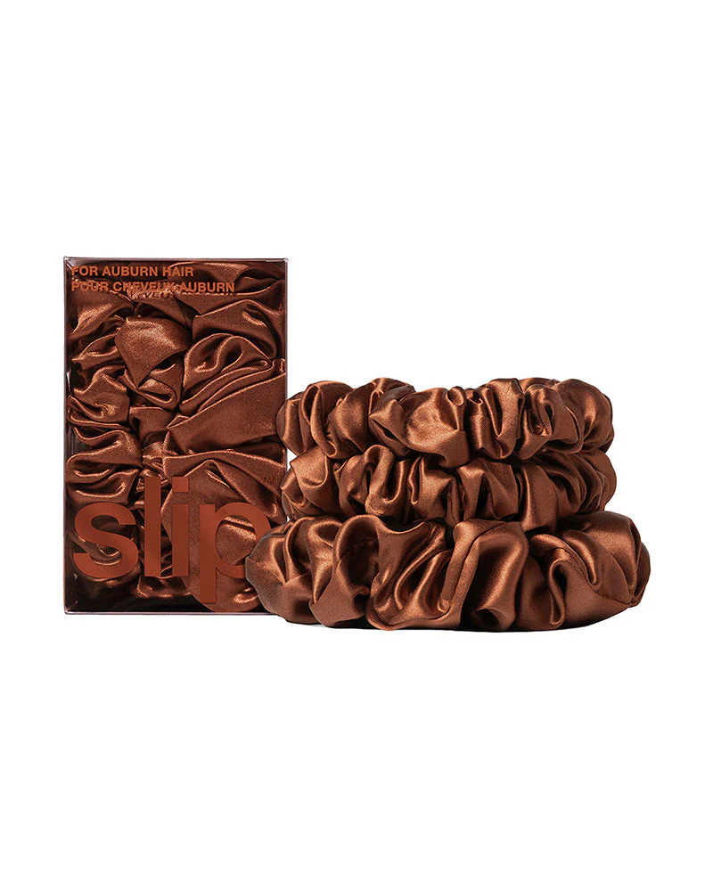 slip pure silk back to basics assorted scrunchies - auburn - Image 2