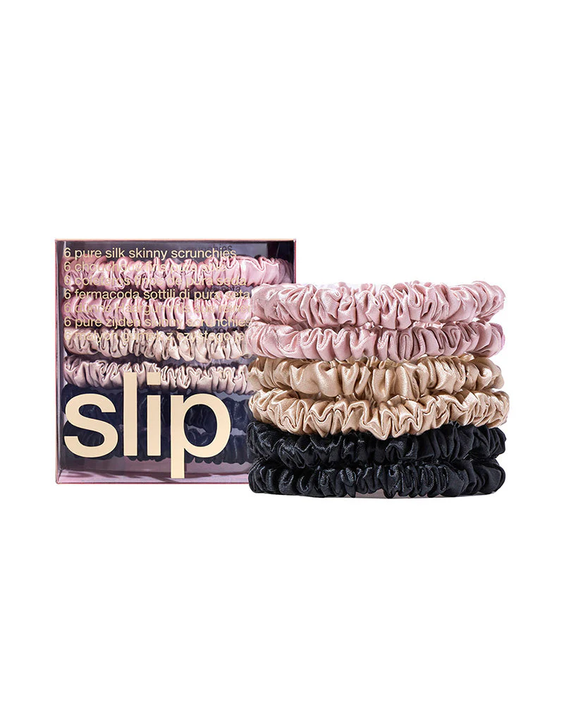 slip pure silk skinny scrunchies - multi