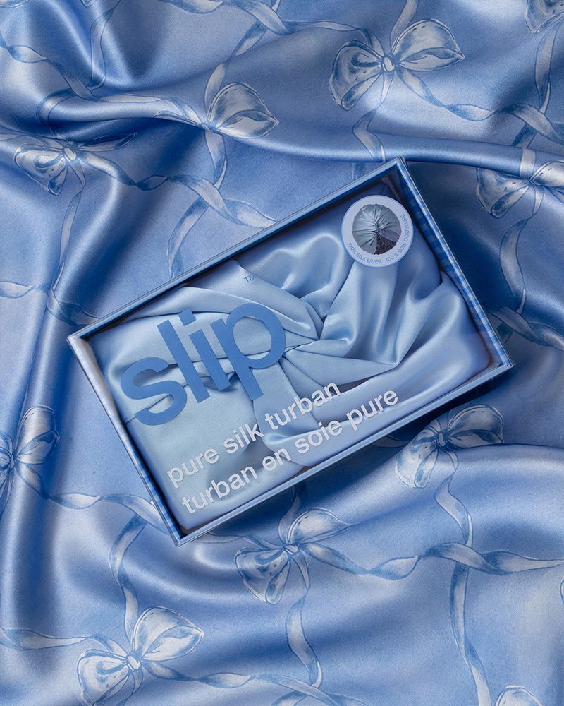 Slip Pure Silk Turban - Cornflower - Image 2