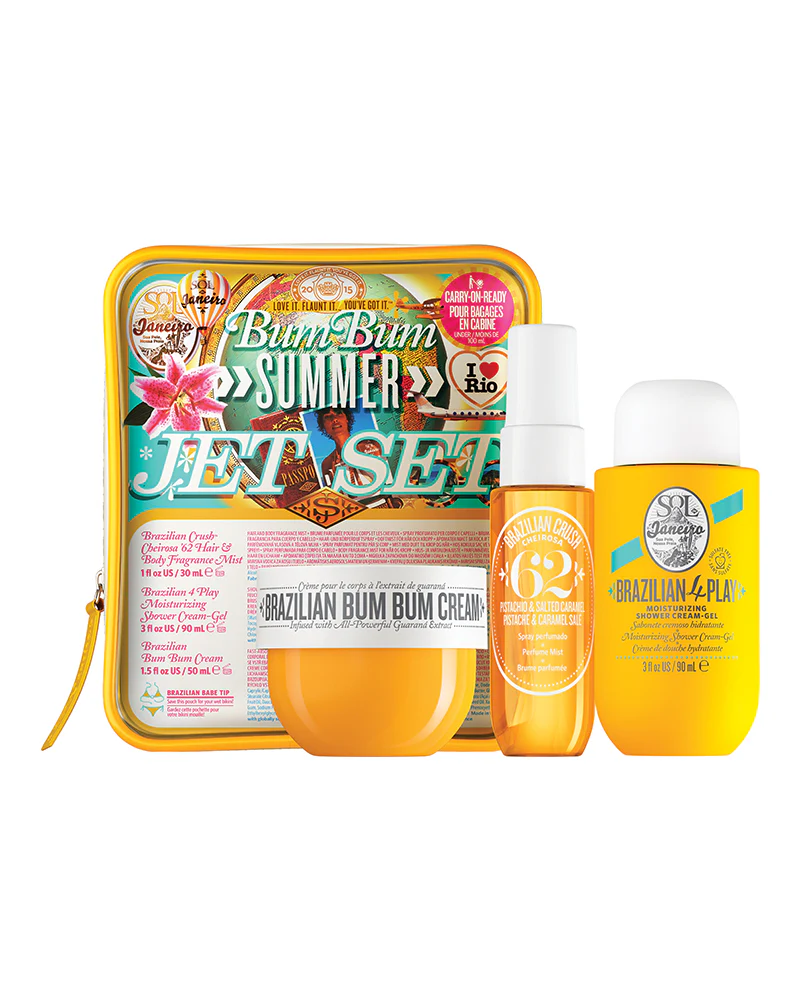 Summer Jet Set Compoents: Bumbum Cream 50ml Shower Gel 90ml Mist 30ml