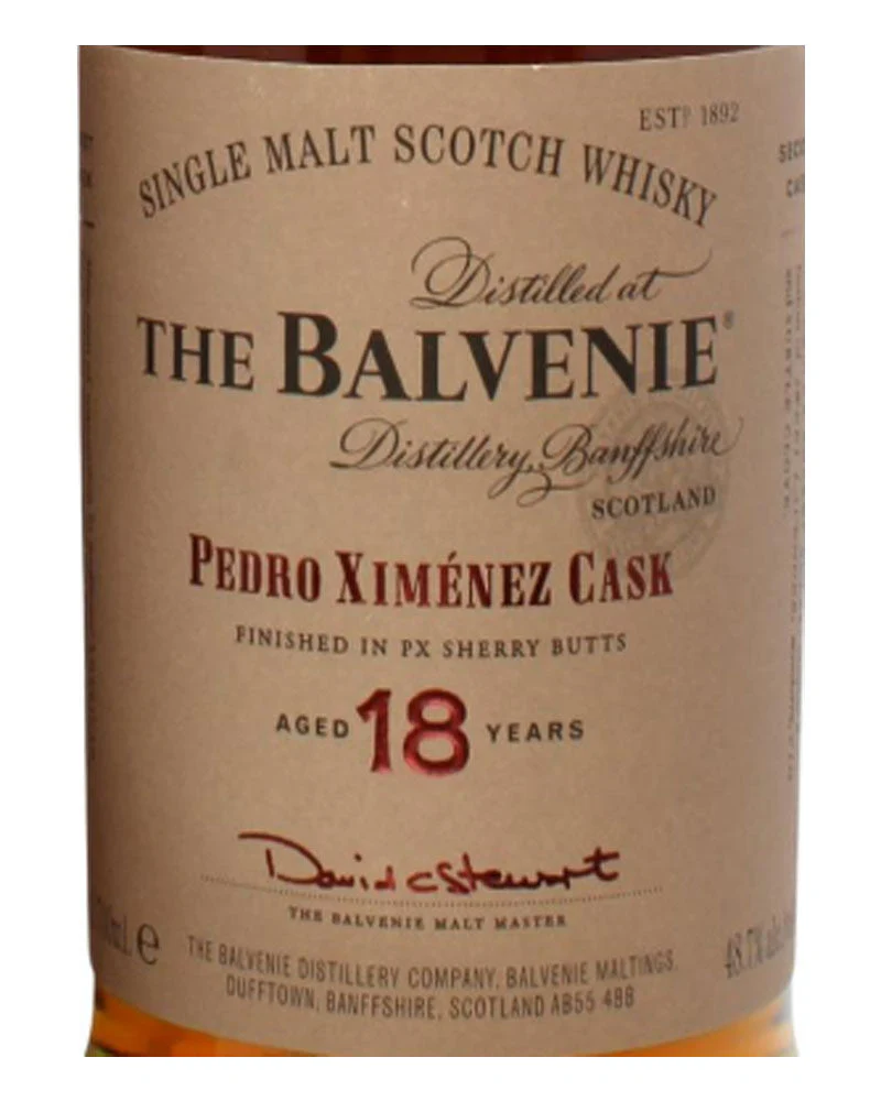 Balvenie 18 Year Old Pedro Ximenez Sherry Cask Single Malt Scotch Whisky 700mL - Image 3